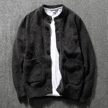 

Spring Autumn Men Sweater Cardigan Sweaters Boys Fashion Outerwear M L XL 2XL 3XL