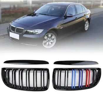 

High Quality Left Right Glossy Black Front Kidney Grilles Replacement for 2005-2008 BMW E90 320i 323i 328i 335i Sedan/Wagon