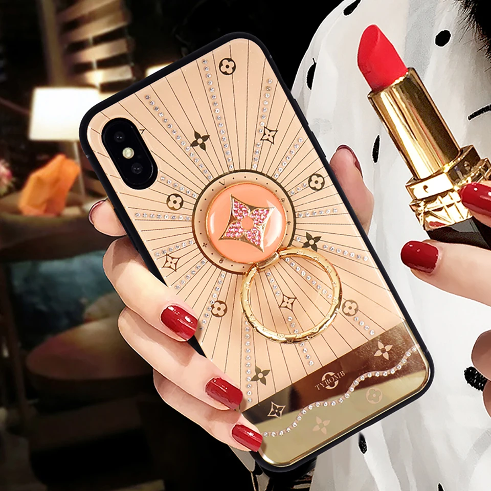 Модные Роскошные магнитное кольцо кронштейн чехол для телефона для iPhone 11 Pro Max X XR Xs Max чехол для iPhone 7 8 6S плюс задняя крышка