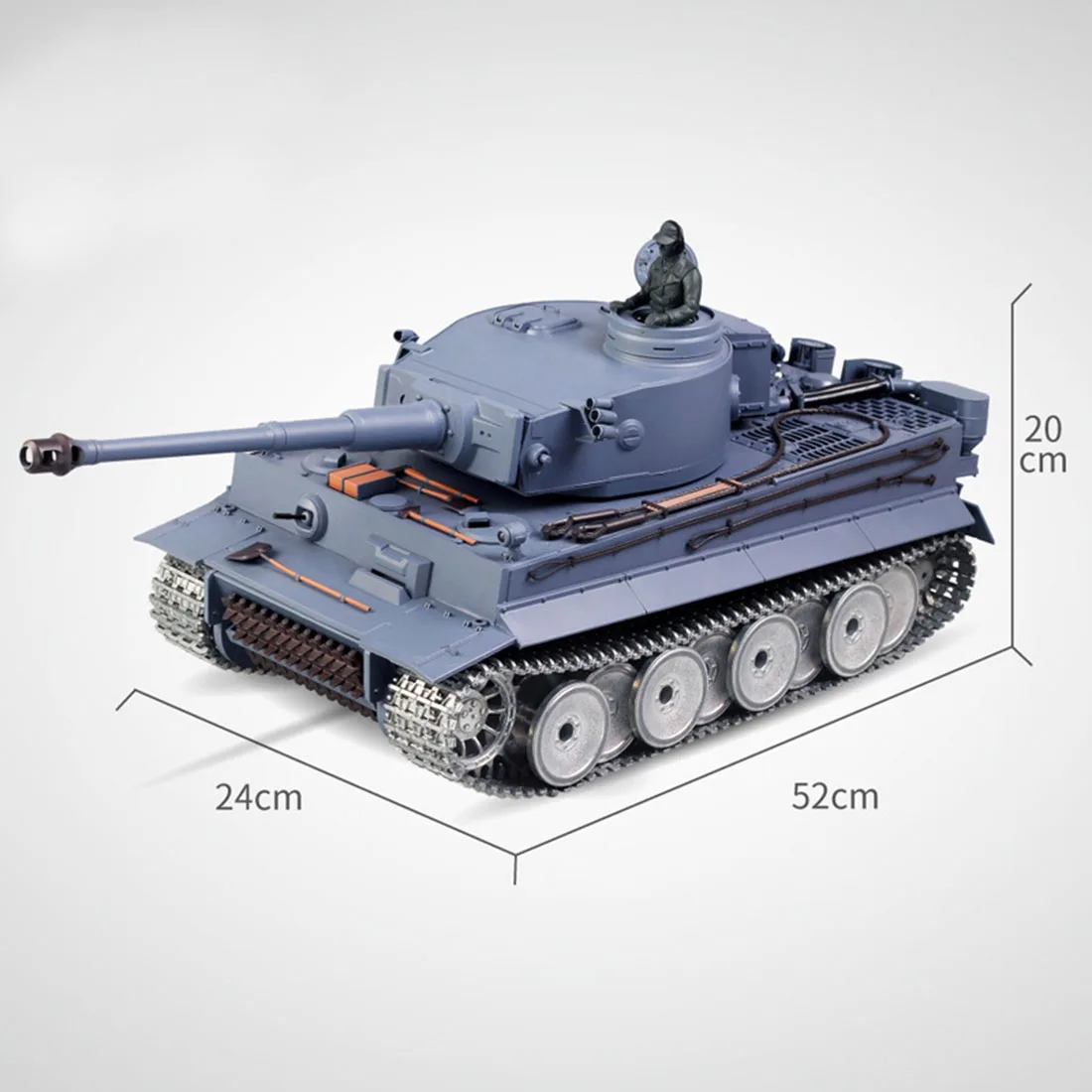 1:16 немецкий тяжелый танк Tiger 2,4G модель дистанционного управления Военный танк со звуковым дымовым эффектом-металл Ultimate Edition