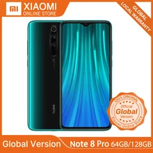 Xiaomi Redmi Note 8 Pro с глобальной версией, 6 ГБ, 64 ГБ, 128 ГБ, NFC, смартфон Helio G90T, игровой процессор, 64 мп, 4 камеры, аккумулятор 4500 мАч, телефон