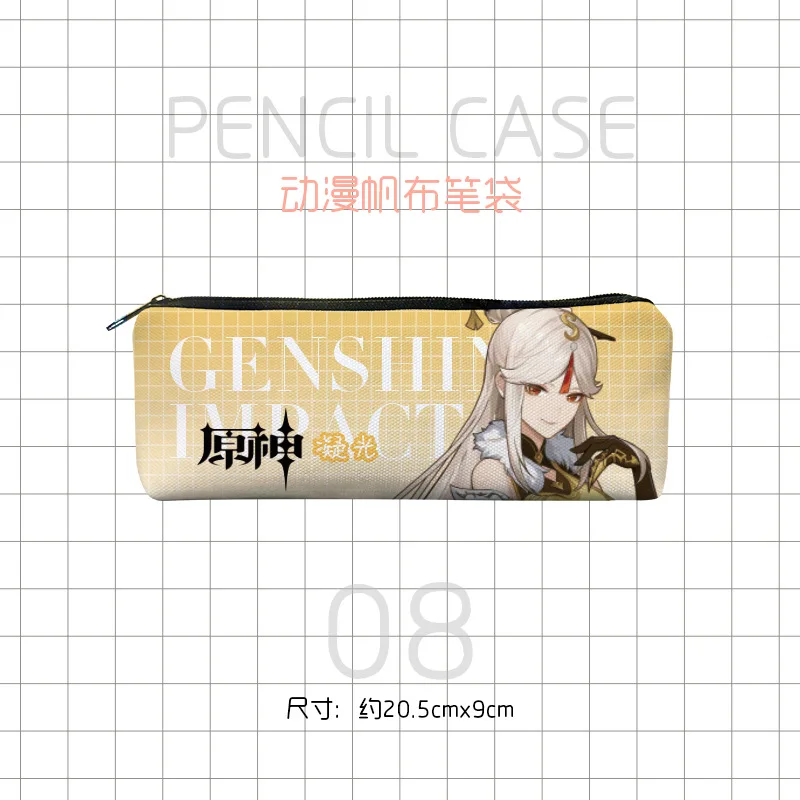 greek goddess costume Game Genshin Impact Pencil Bag Cosplay Anime Hutao Xiao Zhongli Cartoon Pen Case Boys Girls Stationery Bags Fans Gift naruto outfits