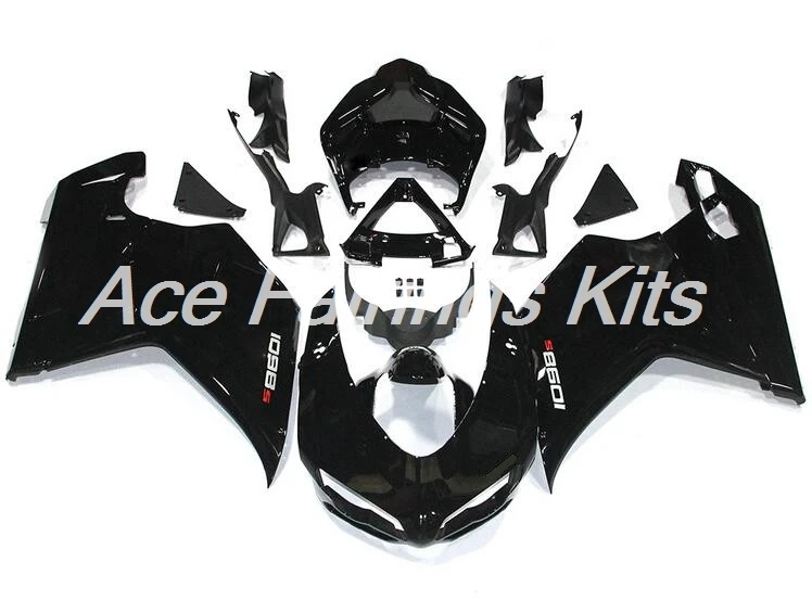 

New ABS Injection Mold Bodywork Full Fairings kits Fit For Ducati 1098 848 1198 2007 2008 2009 2010 2011 2012 black glossy
