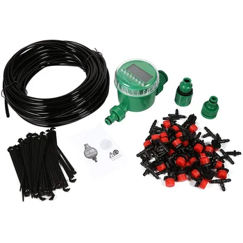 

20M Auto Timer Plant Self Watering Tube Micro-Drip Irrigation System Garden Spray Hose Kits for Flower Bed, Patio, Atrium, Garde