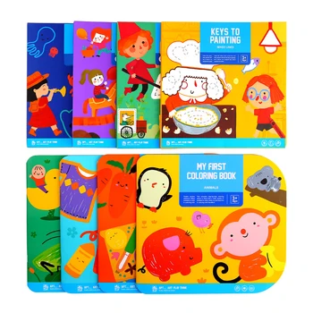 

Cartoon Animal / Food / Daily Life / Color / Shape / World Baby Drawing Book Coloring Books for Kids Children Painting