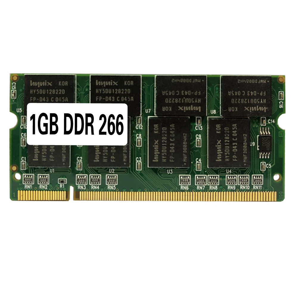 Laptop Memory Ram SO-DIMM DDR1 PC 2100 / DDR 266 MHz 1GB 200PINS For Notebook Computer