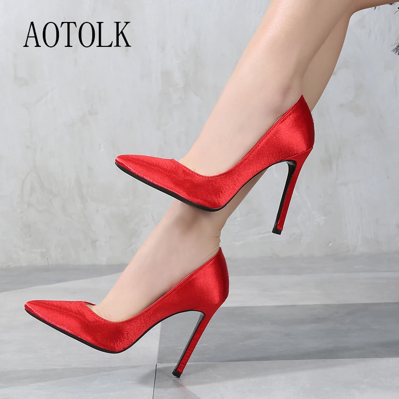 

Pumps Women Wedding Sliver High Heels Basical Office Shoes Brand Fashion Heels Plush Size Shoes Spring Summer New Arrivals DE