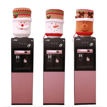 

25*37CM Merry Christmas Decoration Accessorie Drinking bucket Dust Cover Santa Elk Snowman Water Dispenser Dust Cover Xmas Decor
