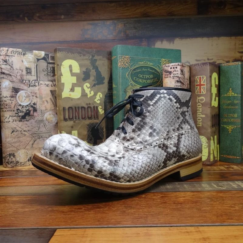 snakeskin work boots