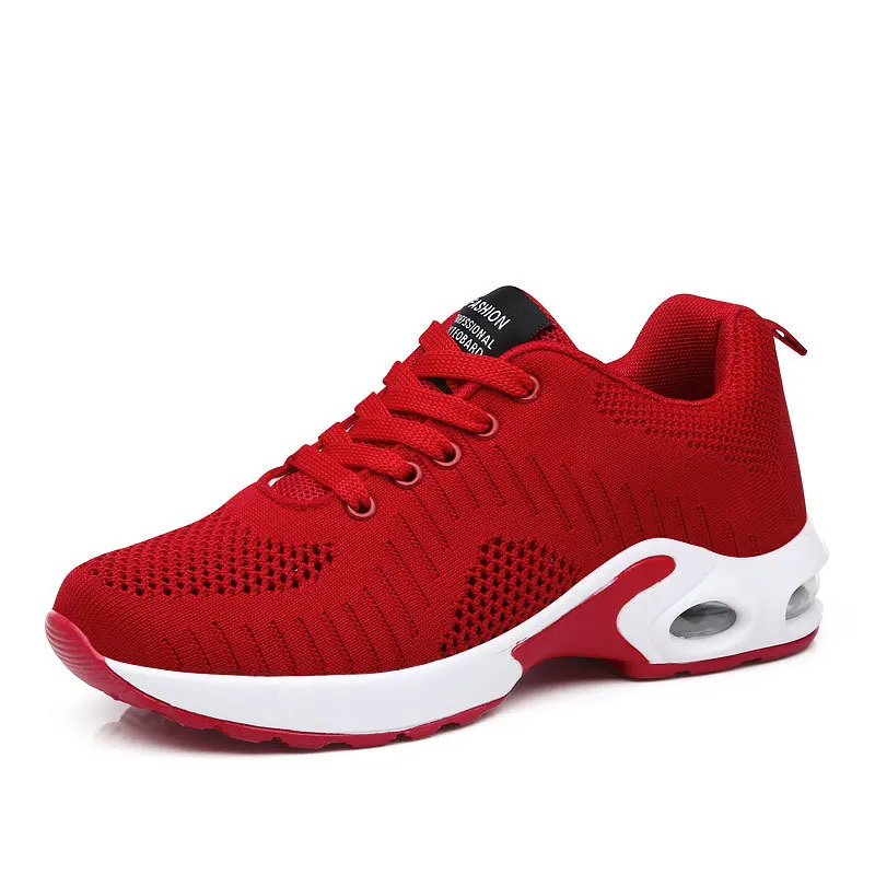 Спортивная обувь с мягкой подошвой, дышащие Танцевальные Кроссовки для женщин, тренировочные туфли, современные танцевальные джазовые туфли, скидка - Цвет: red