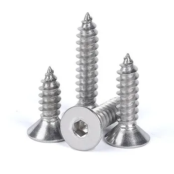 

M3/M4/M5/M6 304 stainless steel countersunk hexagon tapping screw Flat head hexagon tapping screw wood screw