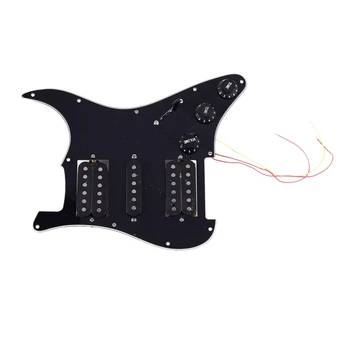 

Loaded Prewired Electric Guitar Pickguard 11 Hole Hsh Pickups Pre Wired Single-Coil Humbucker Magnet Pickups-ABLD