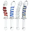 Pyrex Crystal Glass Dildo Fake Penis Handle Long Anal Plug Prostate Massager G Spot Stimulator Female Masturbation Sex Toys 1