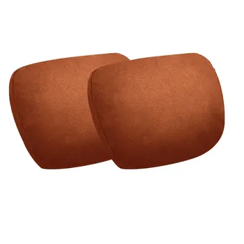 

2pcs Pain Relief Ergonomic Head Protection Soft Adjustable Strap Headrest Car Neck Pillow Travel Universal Faux Suede Breathable