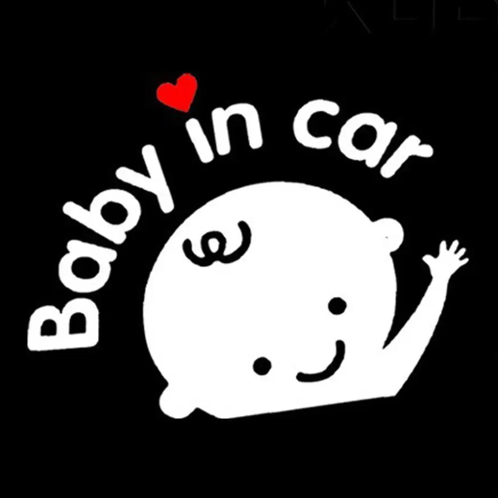 

Car Stickers Baby In Car Waving Baby on Board Safety Sign Car Decal Vehicle Sticker 17 * 14 CM