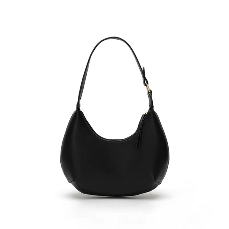 FIRMRANCH Woman's Stylish Solid Color Half Moon Design Sweet Macaron High Quality Daily Date Casual Shoulder Orange Armpit Bag 