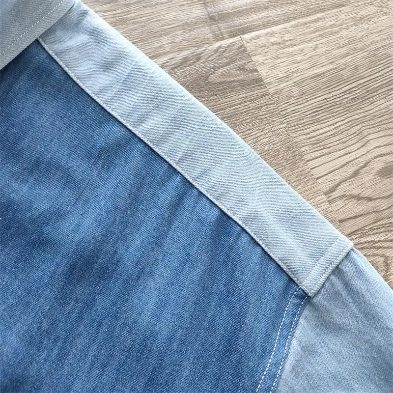 Top Quality 20AW C.E CAV EMPT TWO COLOUR DENIM SHIRTS Men Women 1:1 Best Quality Cav Empt Two-tone Shirt