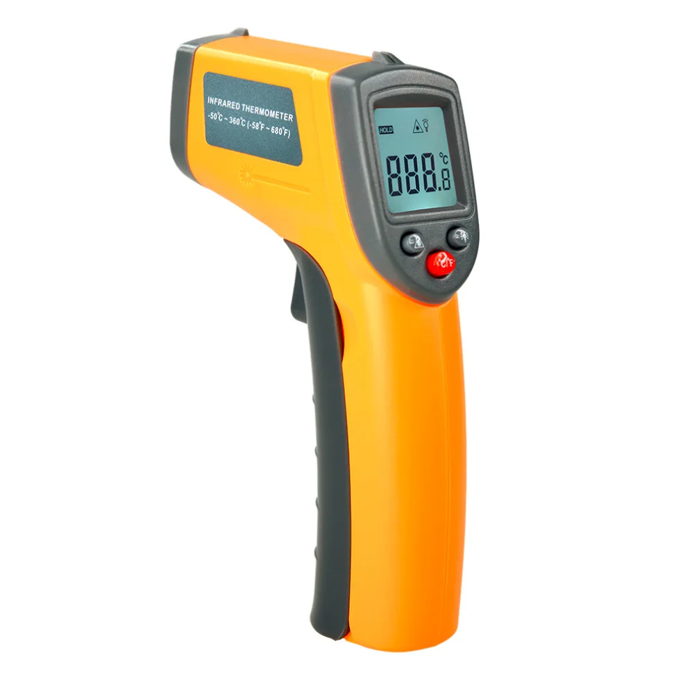 

GS320 Laser LCD Display Digital IR Infrared Thermometer Auto Temperature Meter Gun Non Contact Sensor -50~360 Degree