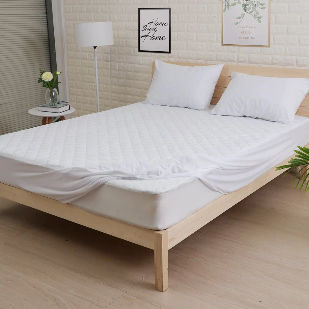 Single Bed Velfont Anti Dustmite Quilted Mattress Protector Reversible with Silky Soft 90x190/200cm 