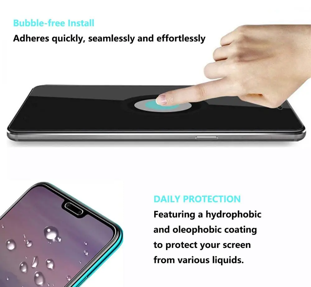 2 шт закаленное стекло для huawei P smart Z Plus Y9 Y7 Y5 P20 Lite GR3 тег DIG L21 LYO-L01 4C Pro Y6 II защита экрана