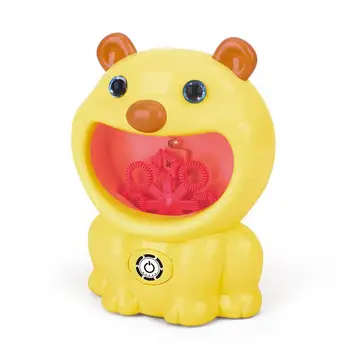 

New Kids Cartoon Pig Bear Dog Light Music Electric Water Bubble Blower Machine Toy