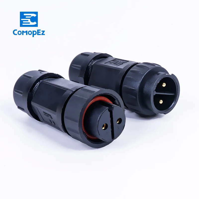 M19 Assembled Waterproof Electrical Cable Connector Plug Socket IP68 2 3 4 5 6 7 8 9 10 Pin Connectors for Security Equipment