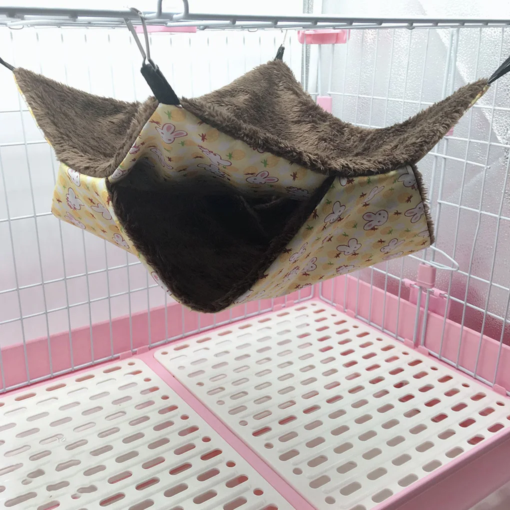 Double Layer Small Animal Hammock Bed Warm Winter Pet Hanging Bunkbed