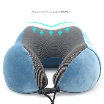 

Memory cotton u-shaped pillow can store u-shaped pillow magnetic airplane travel pillow nap cervical pillow Hometextile products