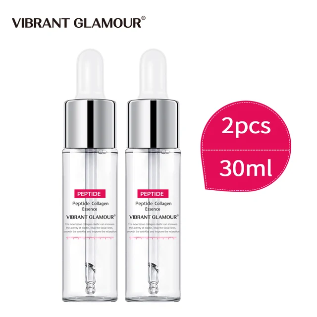 VIBRANT GLAMOUR Peptide Collagen Face Serum Anti Aging Moisturizing Facial Essence Firming Anti Wrinkle Skin Care