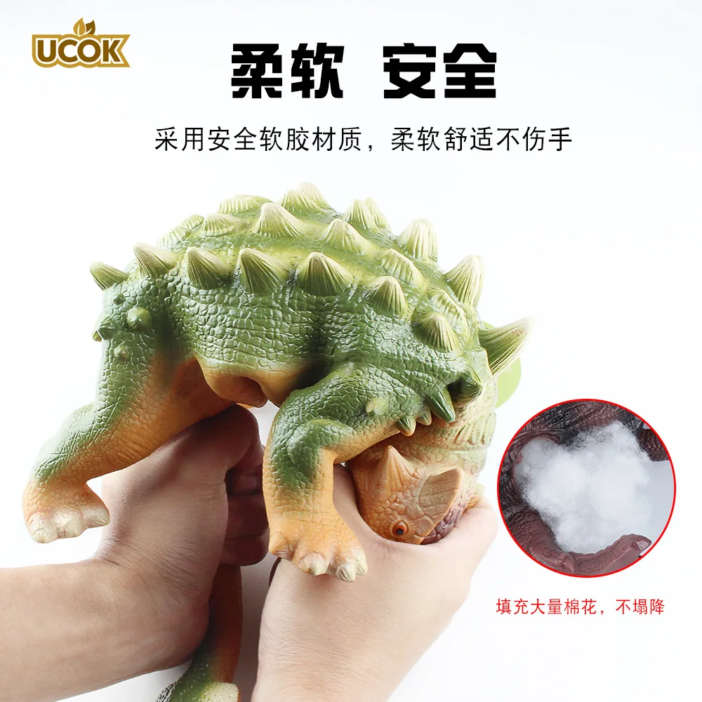 Модель Мягкий Silcone Экстра большой звук делая динозавр игрушка Дети T-Rex модель животного набор виниловая игрушка для мальчика
