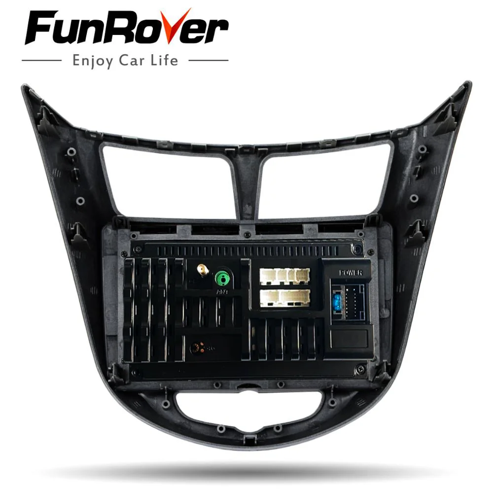 Funrover 2.5D + IPS Android 10 0 2 din автомобильный dvd gps плеер радио для Solaris Verna Accent с навигацией