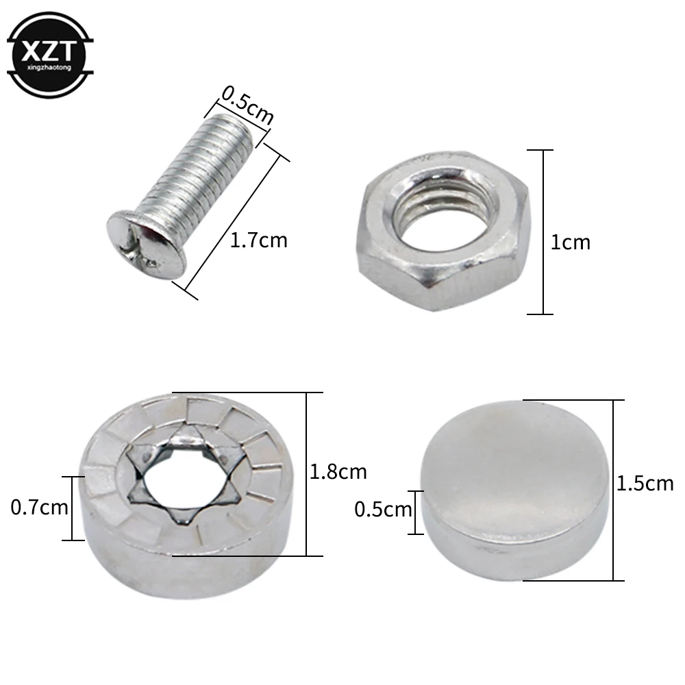 4Pcs/Set Car License Plate Bolts Frame Screws Chrome Anti-theft Screws car screws