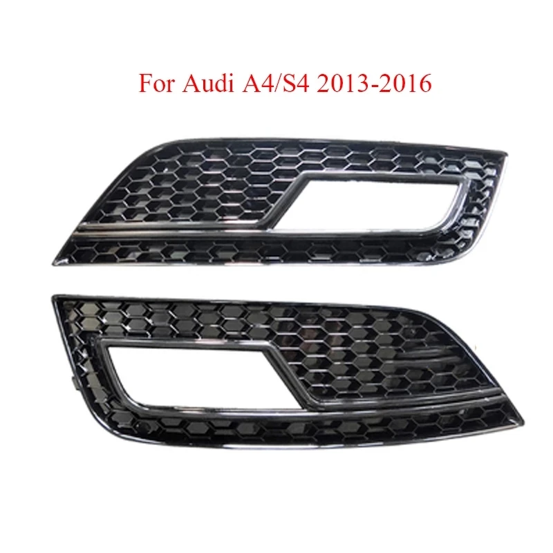 

2PCS S4 RS4 Style Honeycomb Front Bumper Fog Light Grille For Audi A4 B8.5 2013 2014 2015 2016 Car-Styling Accessories