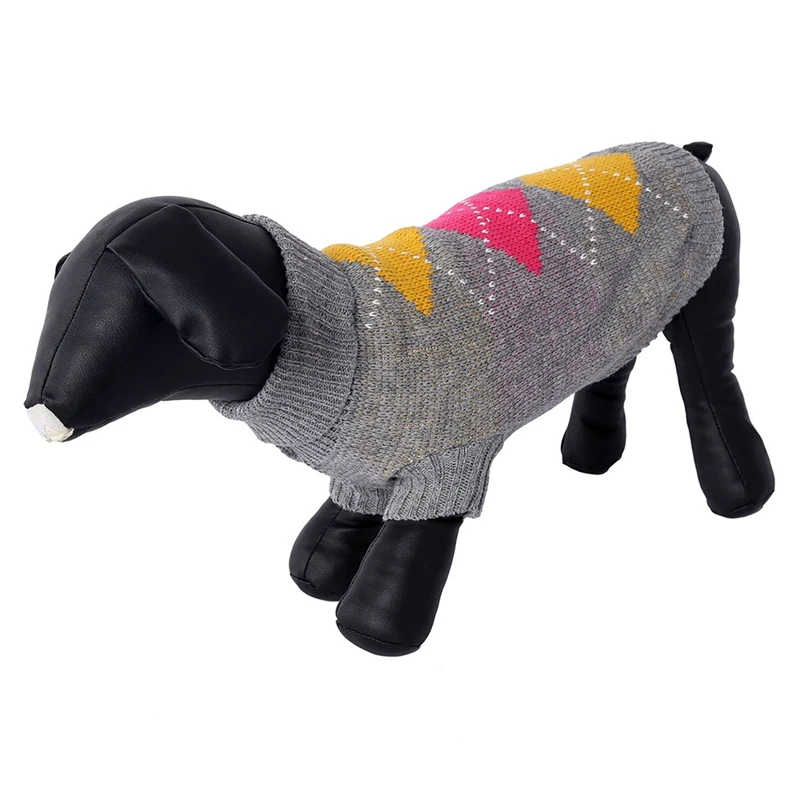 Игрушки для собак трикотаж для собак осень зима теплый клетчатый свитер щенок водолазка Одежда для маленьких средних собака Йоркширский терьер плюшевый костюм