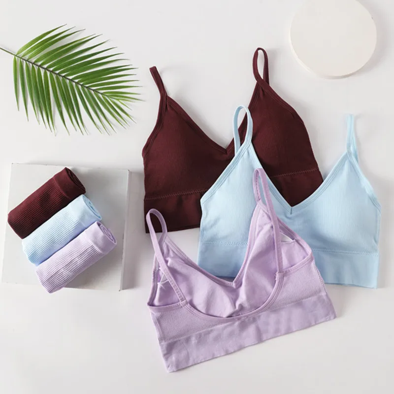 cute underwear sets Seamless Women Bra Panties Set Sexy Thong Active Bra Crop Top Female Sexy Lingerie Set Sport Fitness Top Stretchy Underwear Set lace underwear set