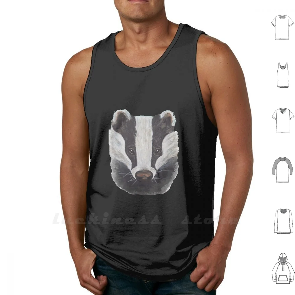 Badger Canotte Gilet Senza Maniche Badger Wildlife Stop The Cull Pittura A Olio Animale Carino Bello