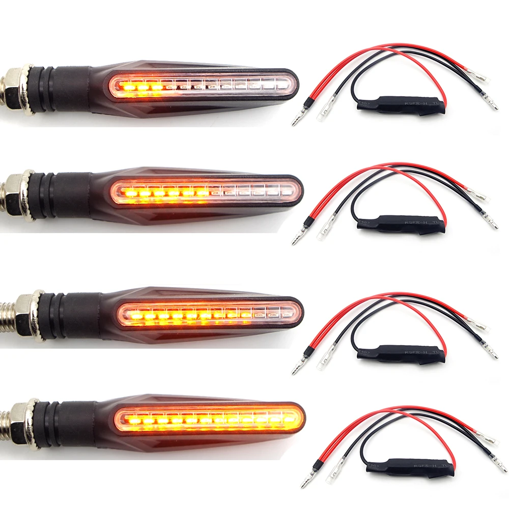 Motorcycle Turn Signal Light Amber Flasher Indicator Blinker Rear