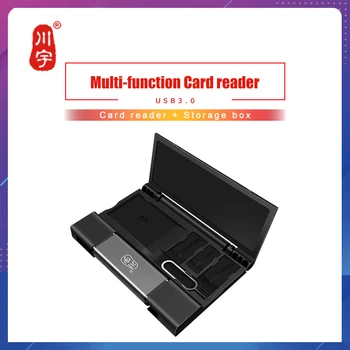 

Kawau USB3.1 memory card box card reader OTG Multi-function card reader SD TF dual card slot USB/Type-C/MicroUSB interface C350D