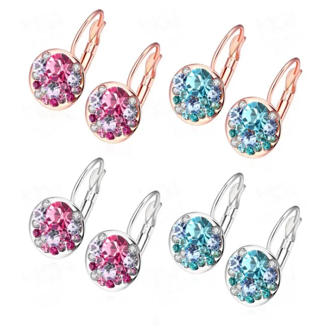 Новинка 2019 красочные хрустальные серьги для женщин от Swarovski модные