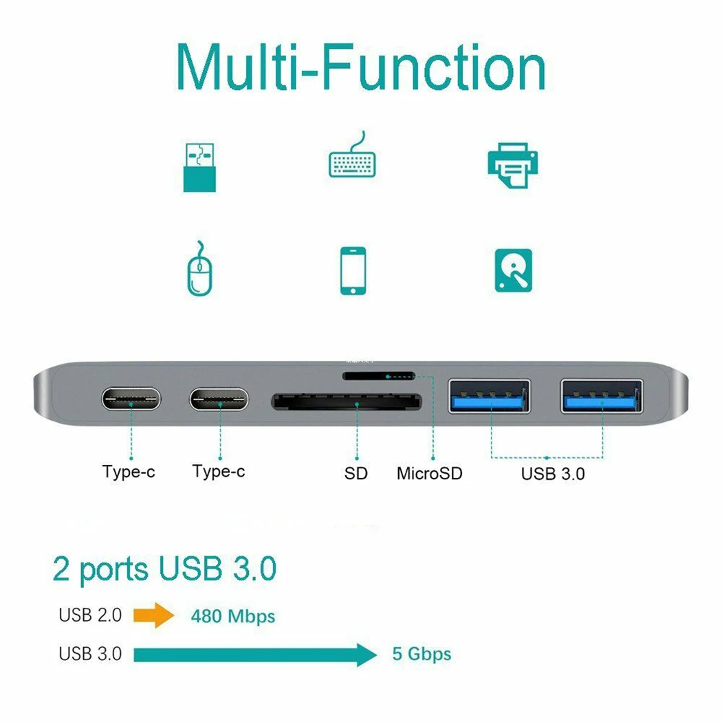 Концентратор USB 3,0 type-C