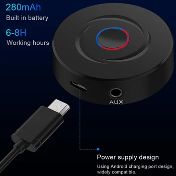 

5.0 Car Mounted Remote Control Music Receiver Media Player Controller Two-In-One Signal Receiving Transmitter