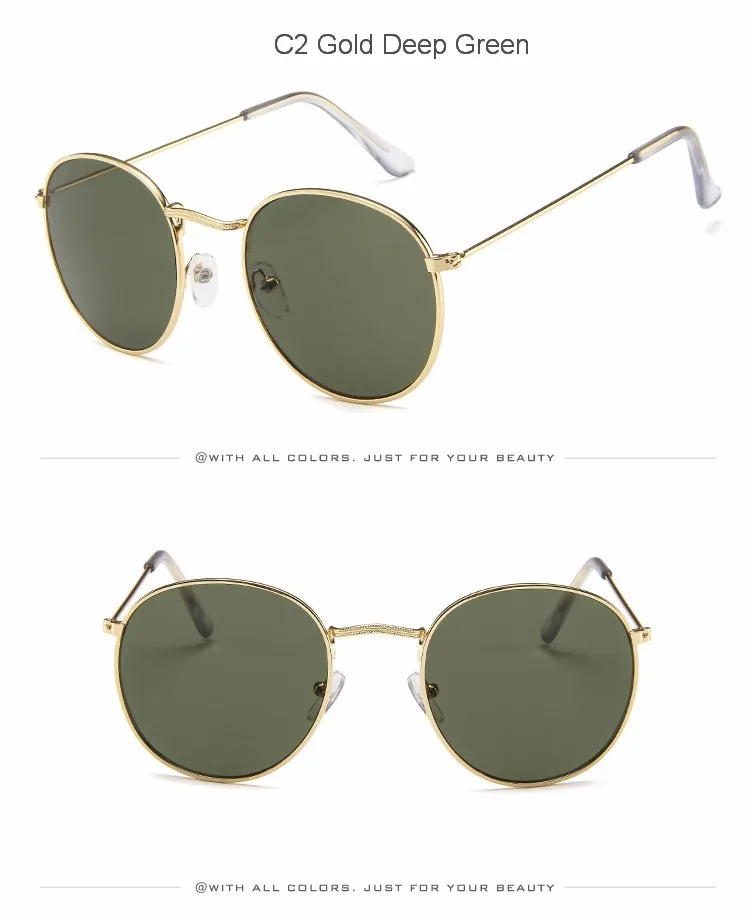 Women's Glasses MYT_0306 Sunglasses Women 2020 Classic Vintage Oval Sun Glasses Eyewear Round Mirror Small Metal Frame Oculos De Sol Gafas UV400 womens ray bans