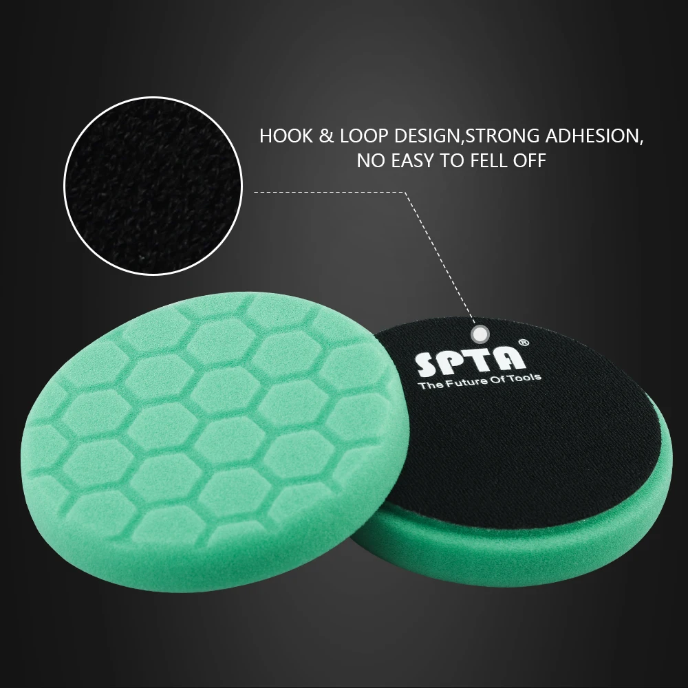 (Bulk Sale) SPTA 3"/5"/6"/7"Car Spong Buffing Polishing Pads Car Polish Pad with Honeycomb Pattern For Car Polishing/Waxing