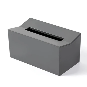 

Kitchen Tissue Box Cover Napkin Holder for Paper Towels Box for Napkins Tissue Dispenser Wall Mounted Container for Wipes Gray