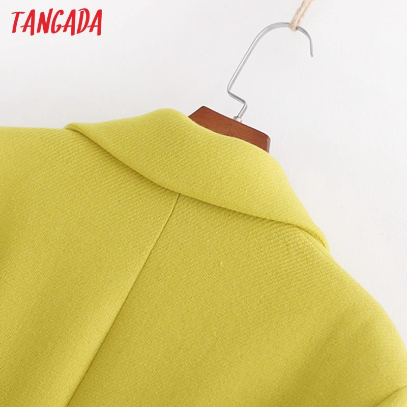 Tangada элегантное зимнее женское длинное пальто Пуговицы для куртки с ...