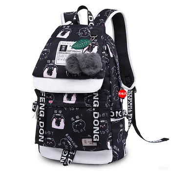 

New butterfly Pattern School Bags for Teenage Girls Kids Canvas Children Student Backpack Teen Shoulder Bag Child Schoolbag
