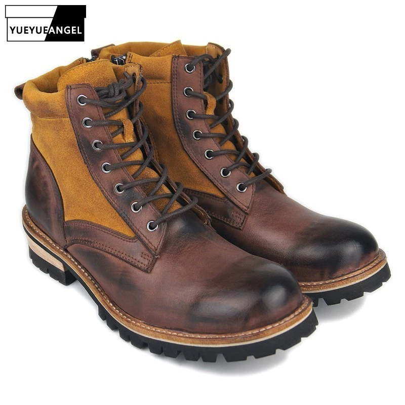 mens lace up cowboy boots