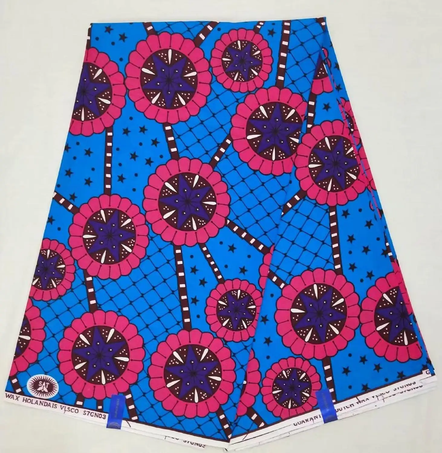 Качественная африканская настоящая печатная восковая ткань для женщин Свадебное платье Анкара голландская настоящая восковая Ткань 6 ярдов Сделай Сам Шитье