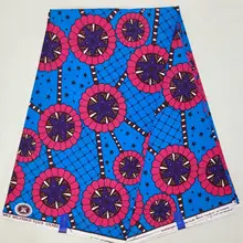 Качественная африканская настоящая печатная восковая ткань для женщин Свадебное платье Анкара голландская настоящая восковая Ткань 6 ярдов Сделай Сам Шитье