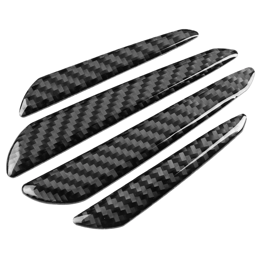 

4Pcs Carbon Fiber Door Edge Guard Bumper Protector Strips Anti-Scratches Self Adhesive Trim Cover For Universal Car Accessory